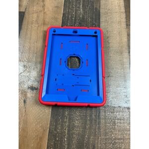 Red and Blue Spider Web Rugged iPad Case with Kickstand Heavy Duty Kids Cover